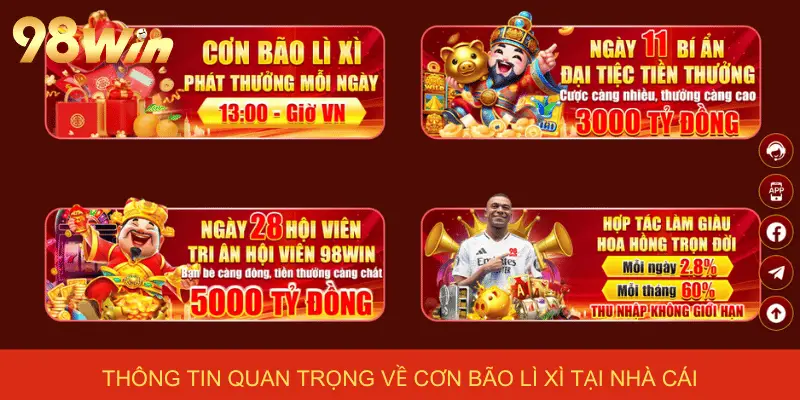 Thông tin quan trọng về cơn bão lì xì tại nhà cái